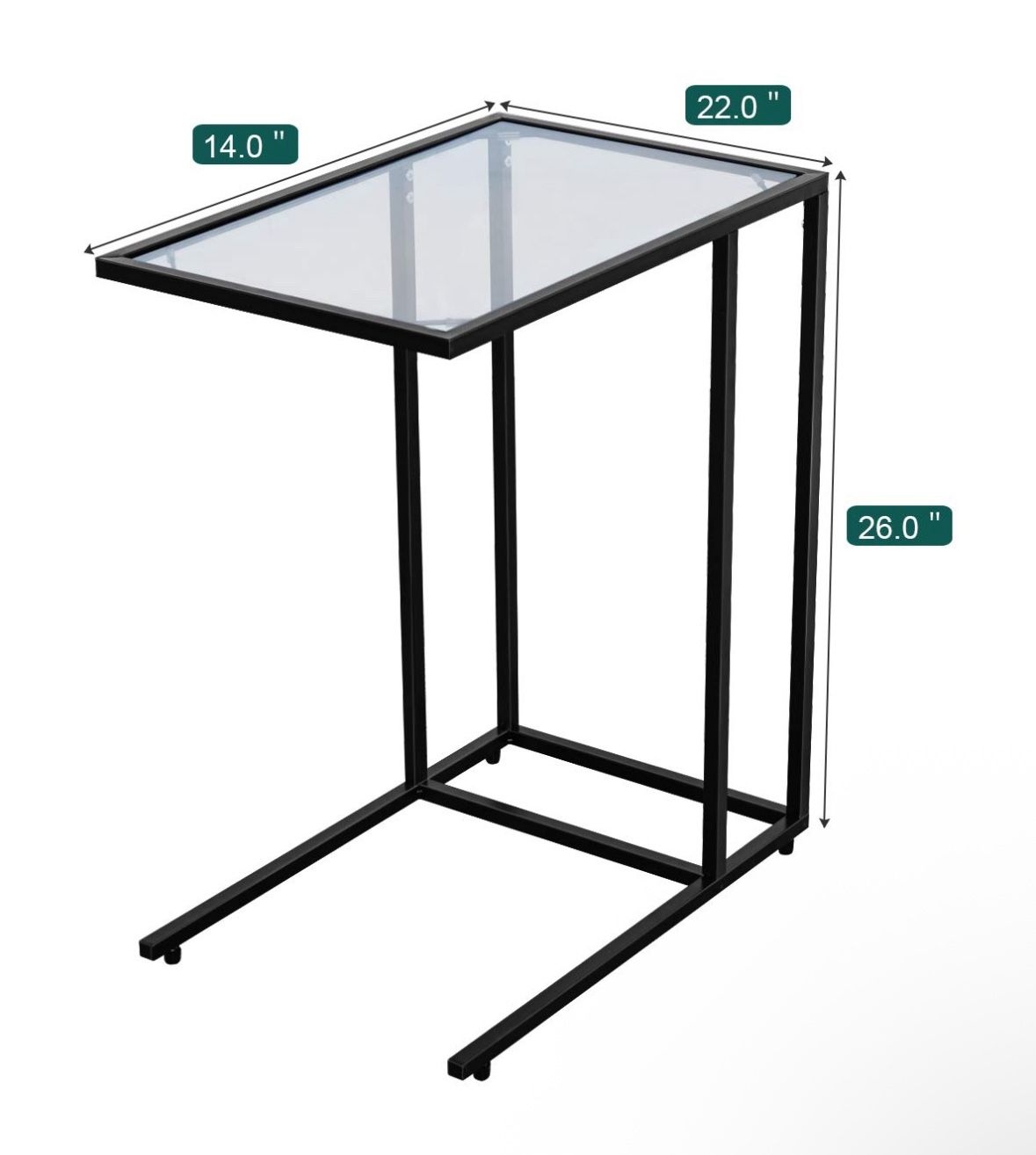 Laptop Glass Side Table