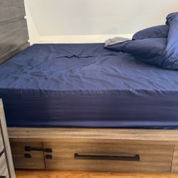 Bed Frame & Nightstand For Sale