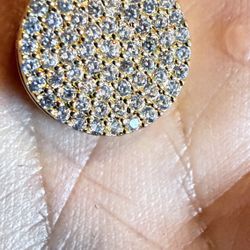 Real Pandora Gold Charm With Diamonds 