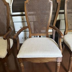 VINTAGE Thomasville CANE BACK DINING CHAIRS SET OF 2!