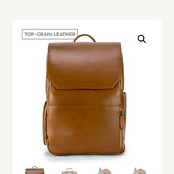 Atlas Supply Co Real Leather Backpack 