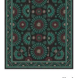 Iris Apfel Suzani Mosaic Lagoon 6’x9’ Rug + Pad System - Ruggable 