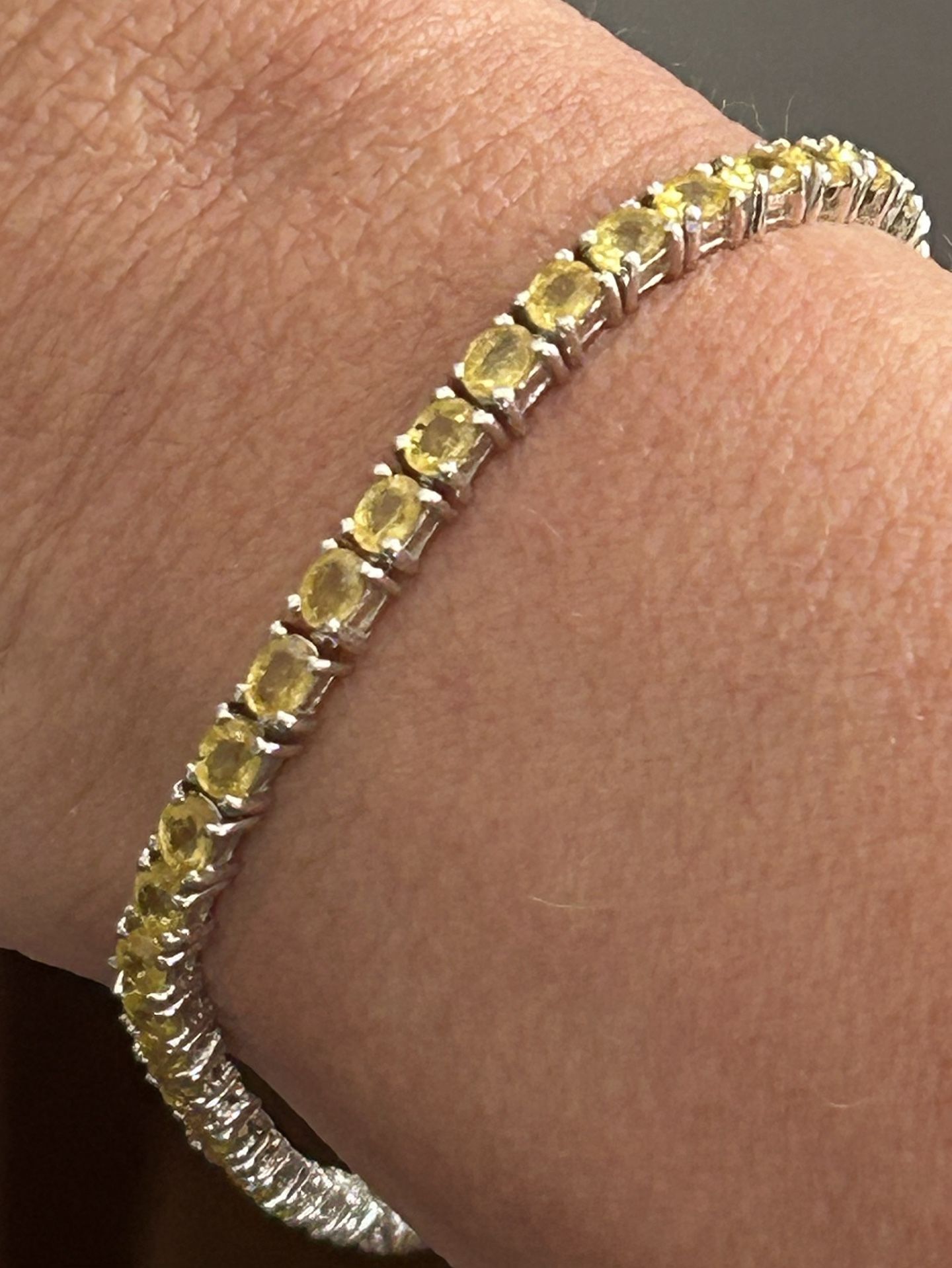 Yellow Sapphire Tennis Bracelet
