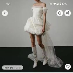 Elegant Bride A Line Dress - Short Dress For Reception 