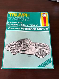 Haynes Triumph TR250 & TR6 Workshop Manual