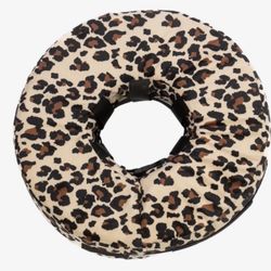Comfort Collar by Comfurt Collar - Cheetah Print - Pet Recovery Collar for Dogs, Cats, & Rabbits - Protective Soft Stuffed Pet Collar, Adjustable, Lea