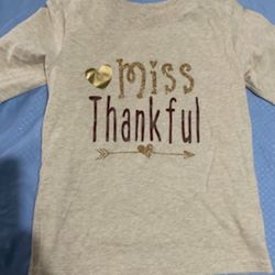 Toddler Girl Thanksgiving Shirt Size 5T