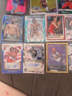Various sports cards with serials and or autographed