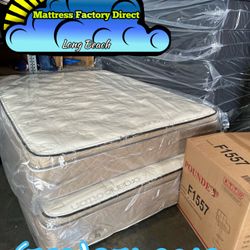 Serenity Cal King Mattress And Boxspring Bed Set New Cama Pillowtop 