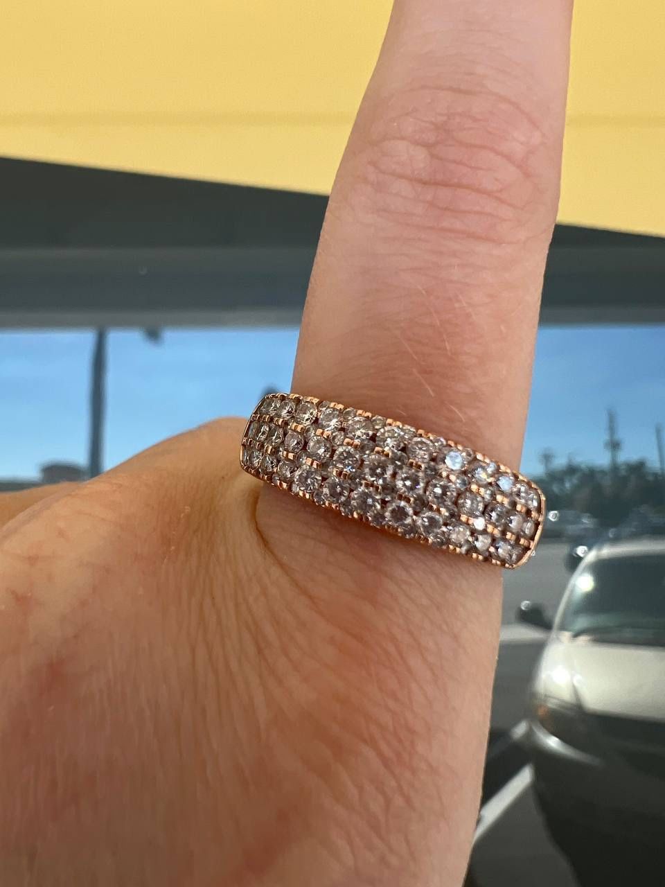 LADIES ROSE GOLD 50 DIAMOND 14K SOLID 4.5G RING