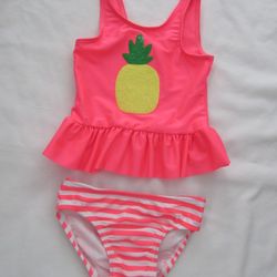 New Girls 18 Months Pineapple Print Swimsuit 
