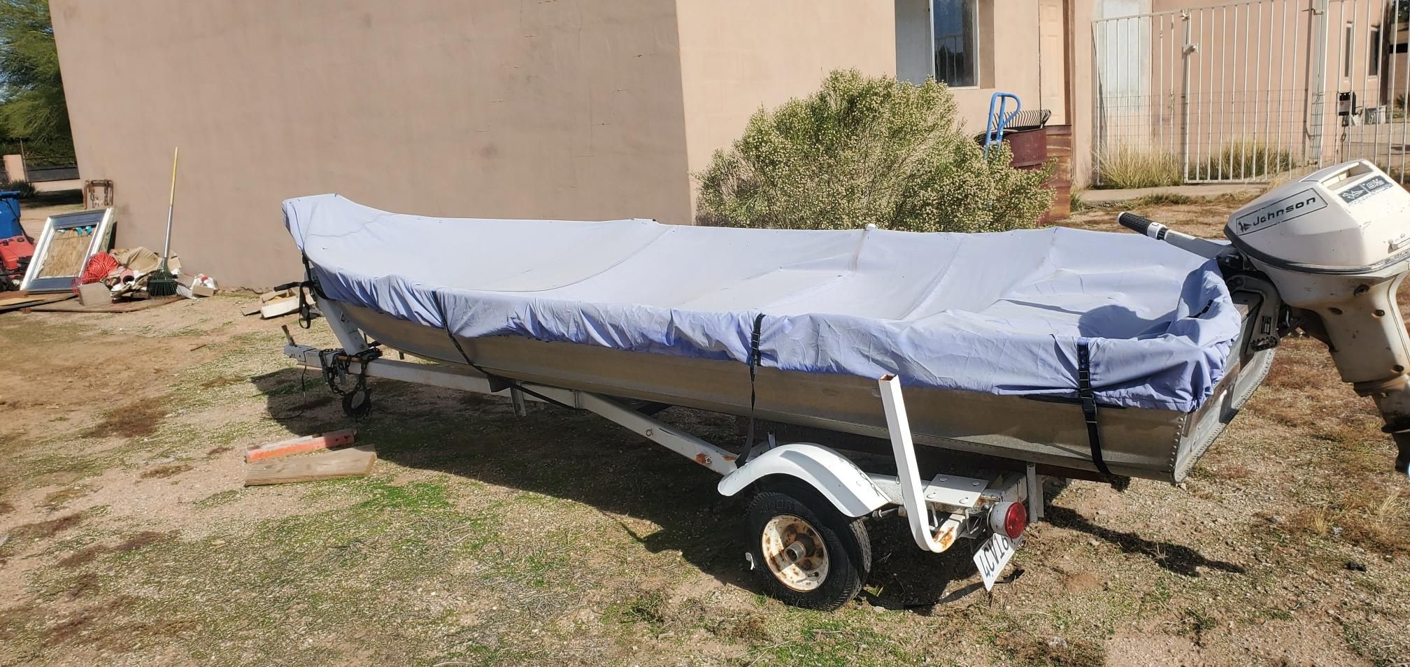 14 Ft aluminum Boat & Trailer