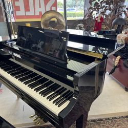  Gorgeous Chickering & Sons polished black ebony grand piano plate crafted in USA