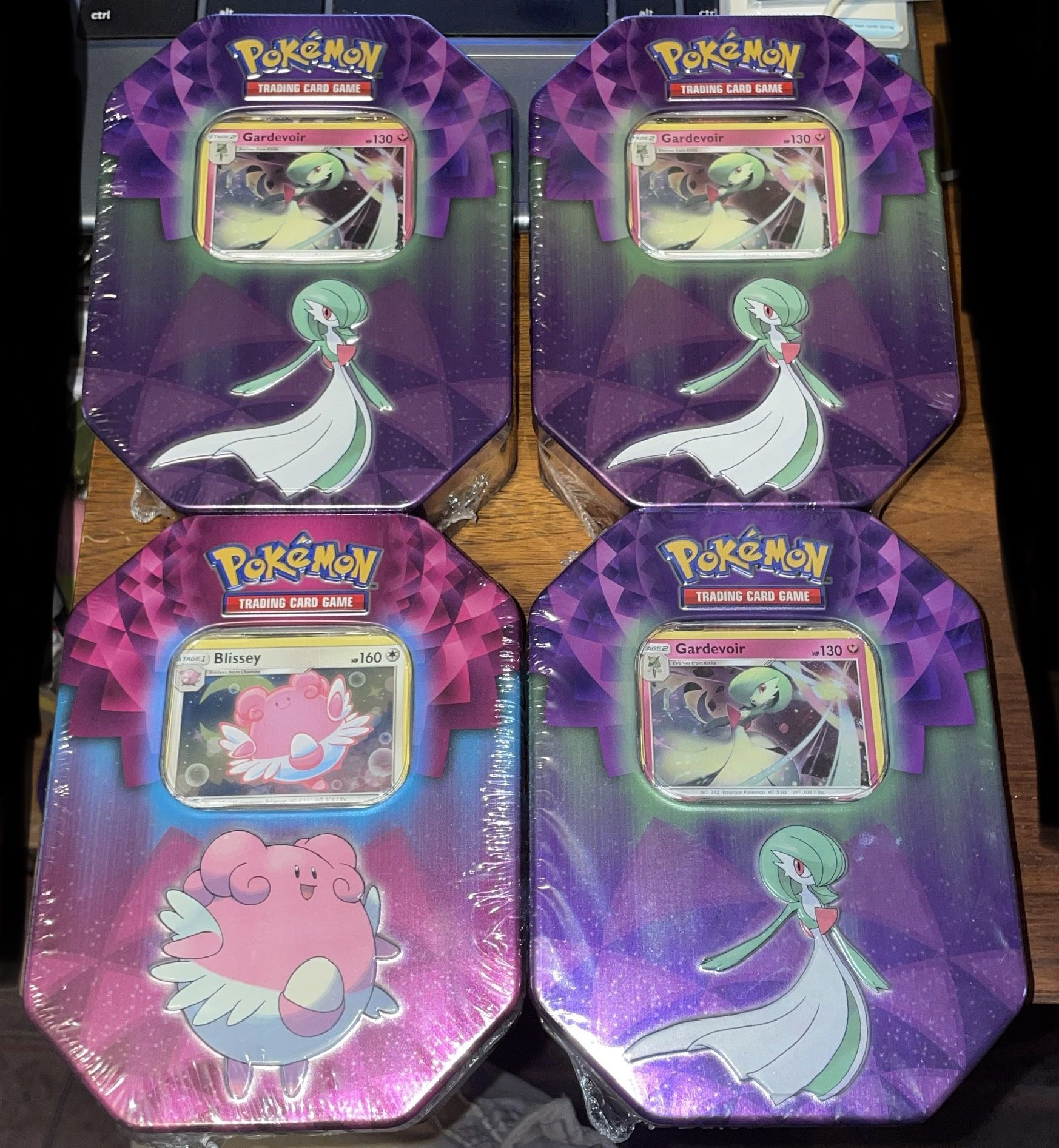 Pokemon - "Strong Bonds" Tins: (3) Gardevoir + (1) Blissey - Brand New/Sealed