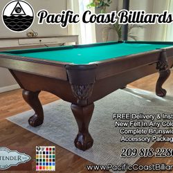 Brunswick Pool Table Package (FREE Install + New Felt Any Color)