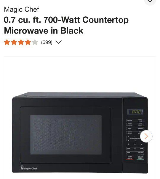 Magic Chef .7 Cu Ft 700 Watt Microwave