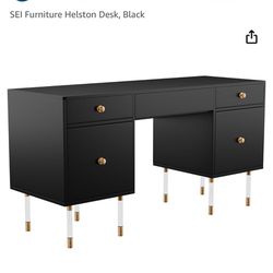 Black MCM/glam Desk For Sale 