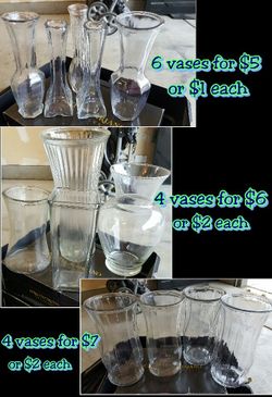 Event/party/wedding left over glass vases