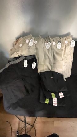 Dickies, khakis, cargo shorts, etc