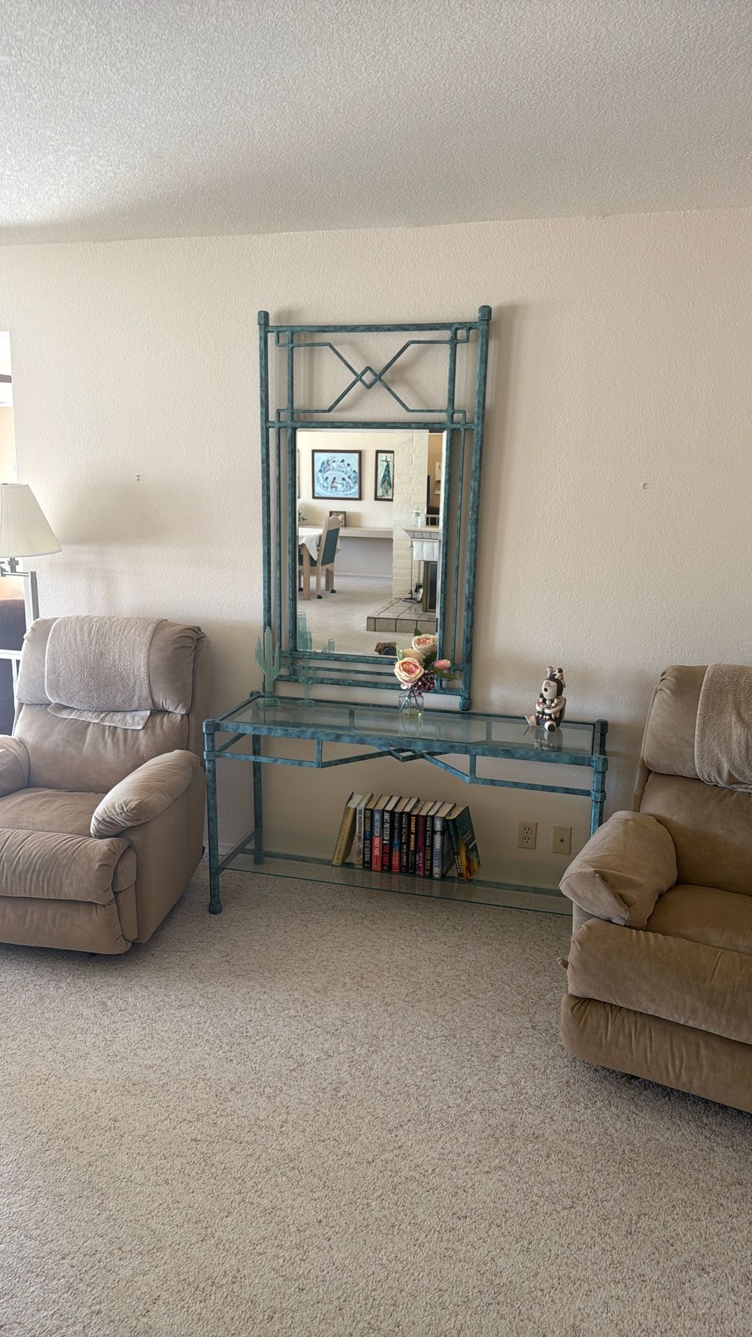 Side Table And Matching Mirror