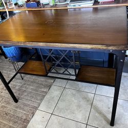 Table With Wine Rack And Glass Rack