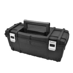Anvil 24 in. Black Plastic Tool Box