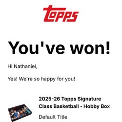 2025-26 Topps Signature Class Basketball Hobby Box