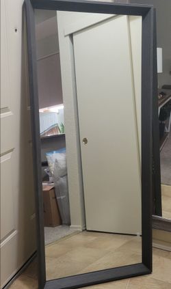 🖤 Belle Maison Black Leaner Floor Mirror