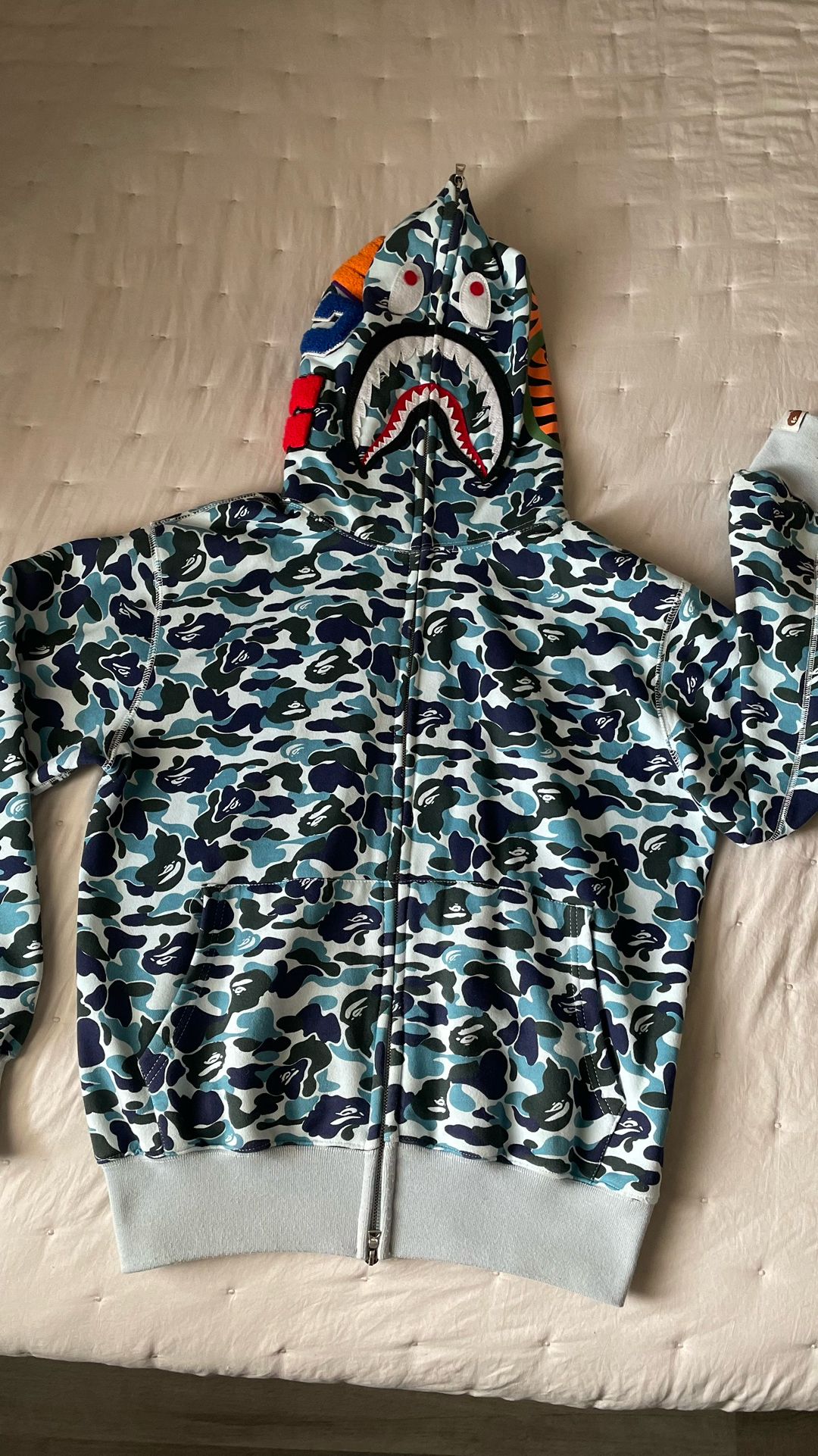 Bape Hoodie Jaw Shark Camo Jacket 