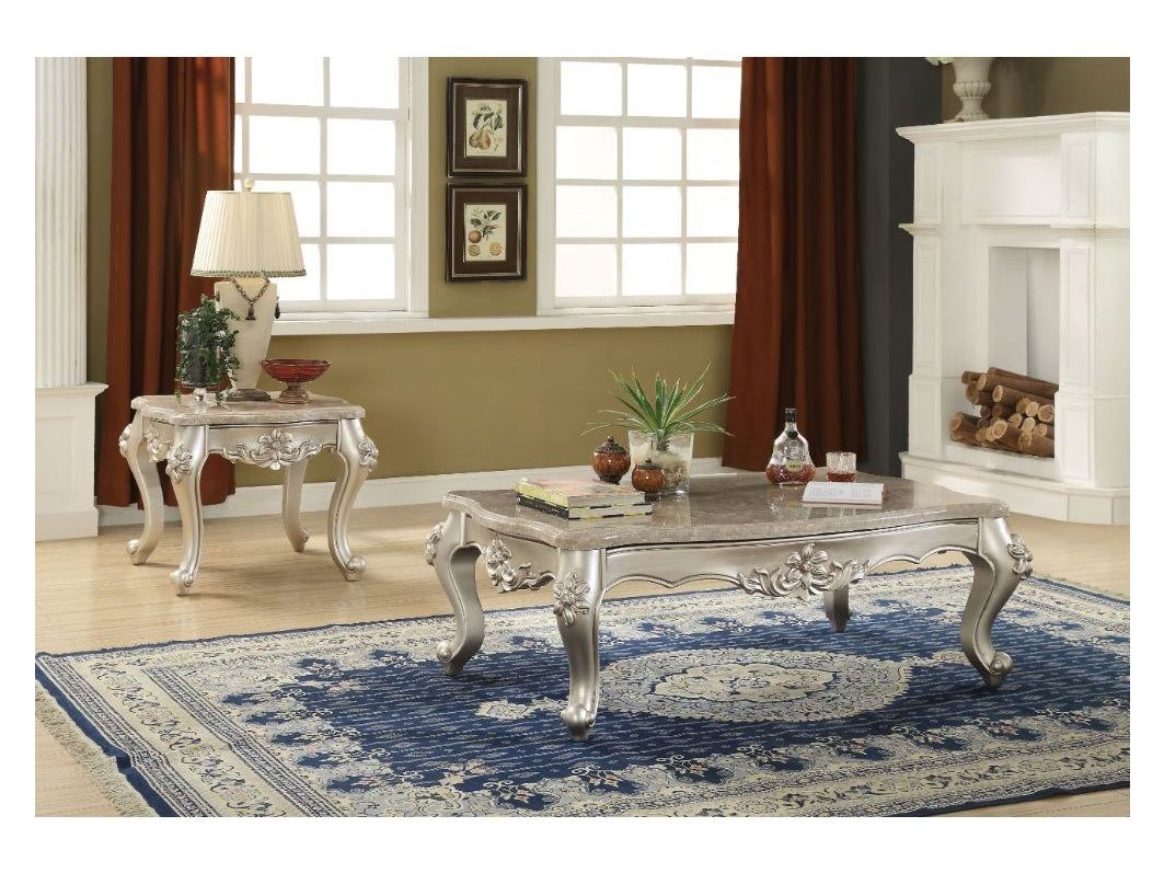 Bently Marble & Champagne Coffee Table