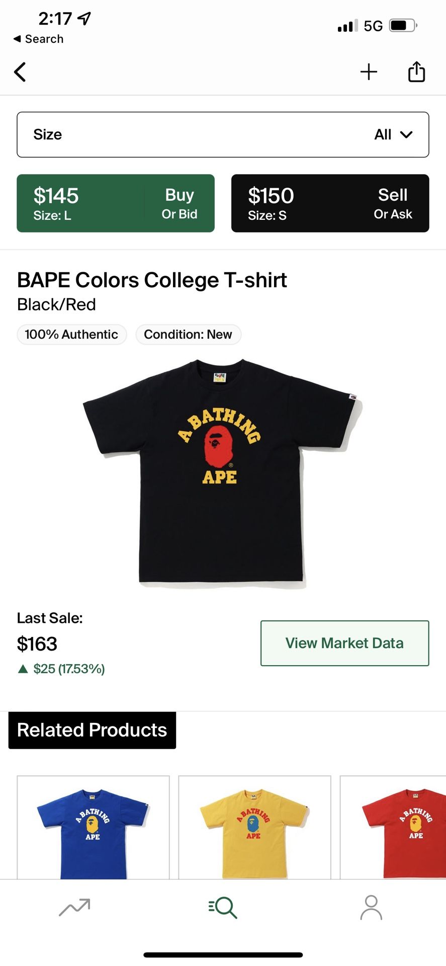 A BATHING APE BAPE SHIRT MEDIUM