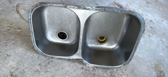 Stainless steel double basin sink FRANKEE brand