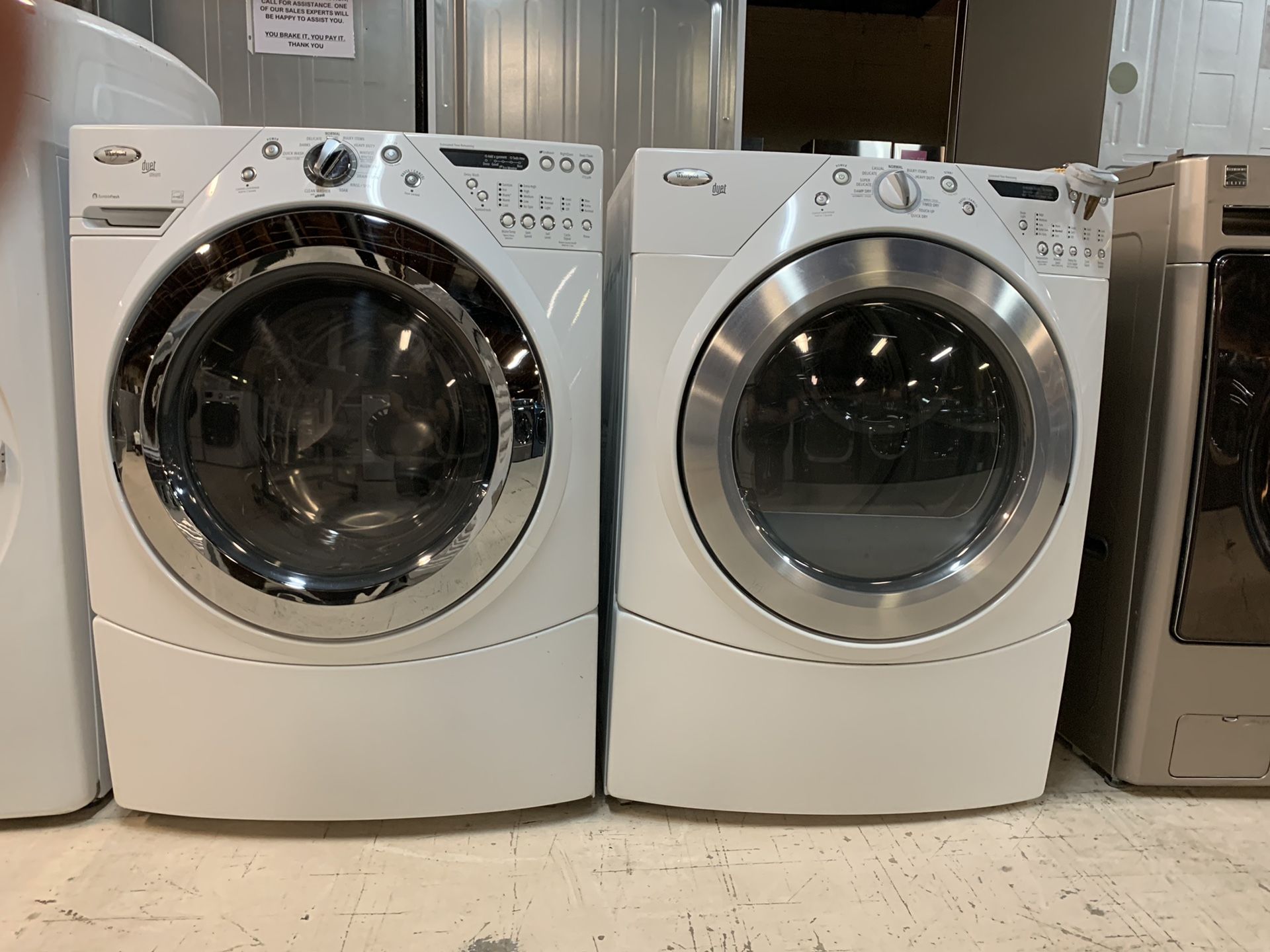 WHIRLPOOL WASHER AND ELECTRIC DRYER