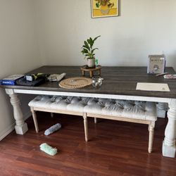 Ashley Farmhouse Dining Table 