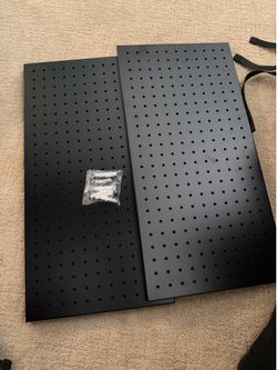 2 Metal Wall Pegboard 23.5in by 12in