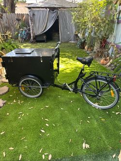 Vintage Ice Cream Vendor Bicycle Cart Tricycle Insulated Box Local Pickup