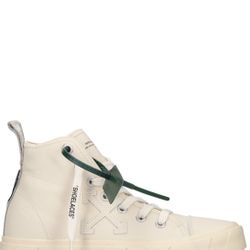off white vulcanized leather sneakers
