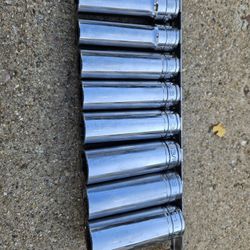 SnapOn SAE Deep 1/2 Drive Socket Set