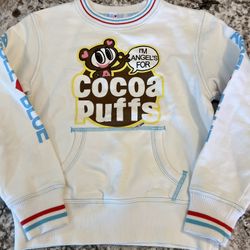 Small Angel Blue Sweatshirt Kids Boys Girls Cocoa Puffs Long Sleeves 6 7 Retro Style