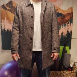 Woven Over Coat - Banana Republic - Men's Large