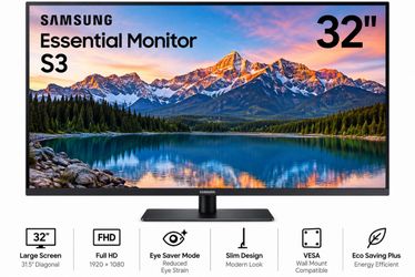 Samsung 32” Essential S3 Monitor – Full HD Computer Display