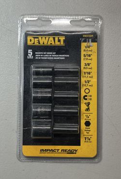 DEWALT DW2235IR 5-Piece Magnetic Impact Nut Driver Set ~ Brand New