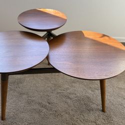 West Elm Clover Coffee Table Walnut Wood
