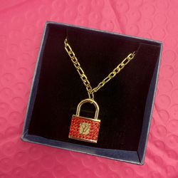 Authentic Upcycled Charm Necklace 18k Gold Plated Figaro Chain 18 Inch