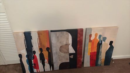 Set of 3 Colorful Abstract Canvas Prints