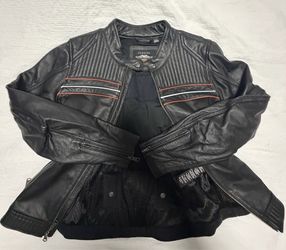 Harley-Davidson Women's I-94 Triple Vent Leather Riding Jacket - Size L -WORN ONCE