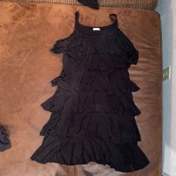 Ruffle Black Dress