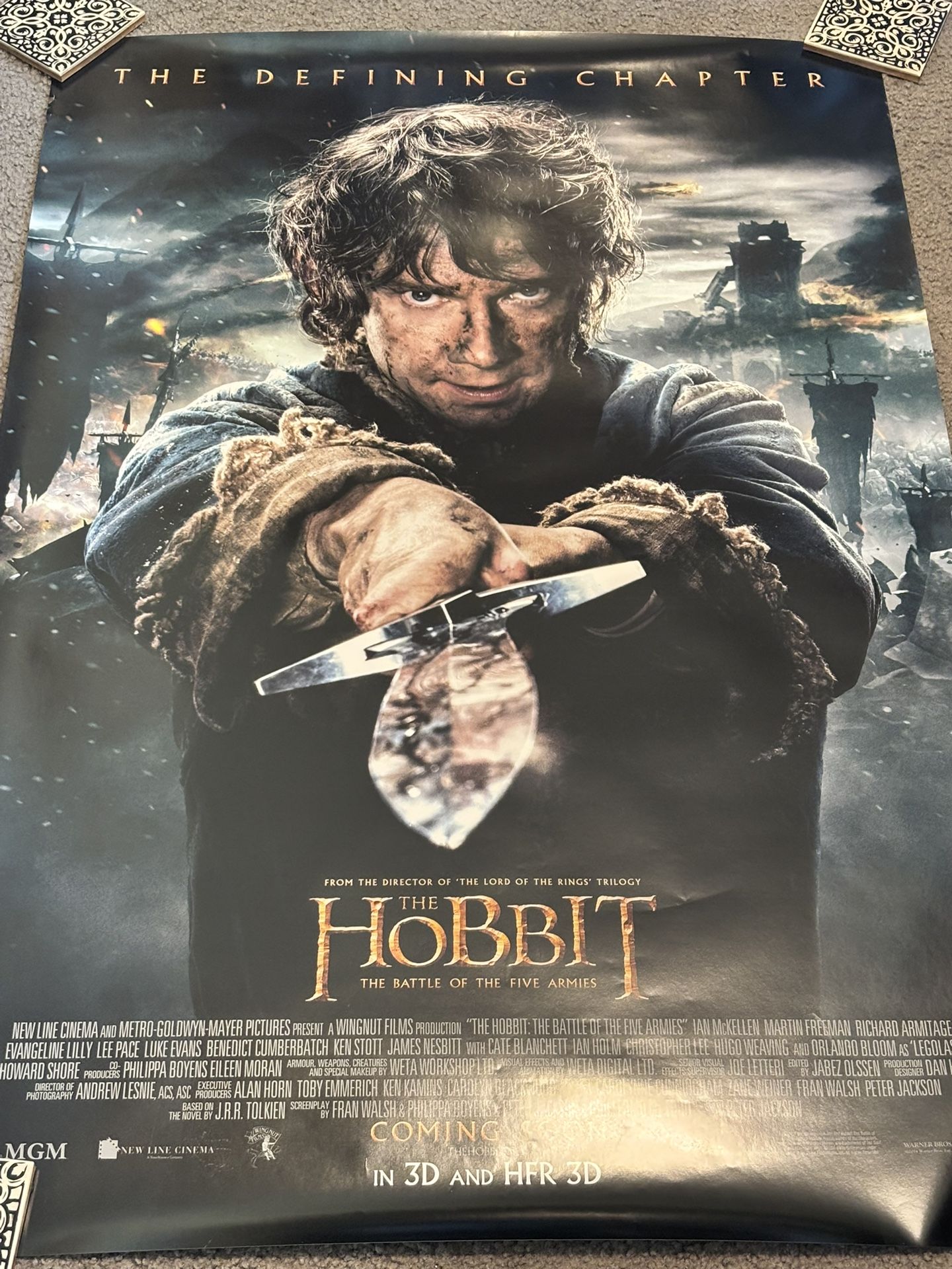 Original Movie Theater Posters ( The Hobbit, Creed, Conjuring)