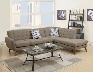 Brand New Grey Retro Style Sectional Sofa