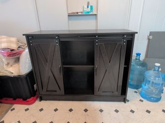Buffet/console/storage cabinet with barn doors